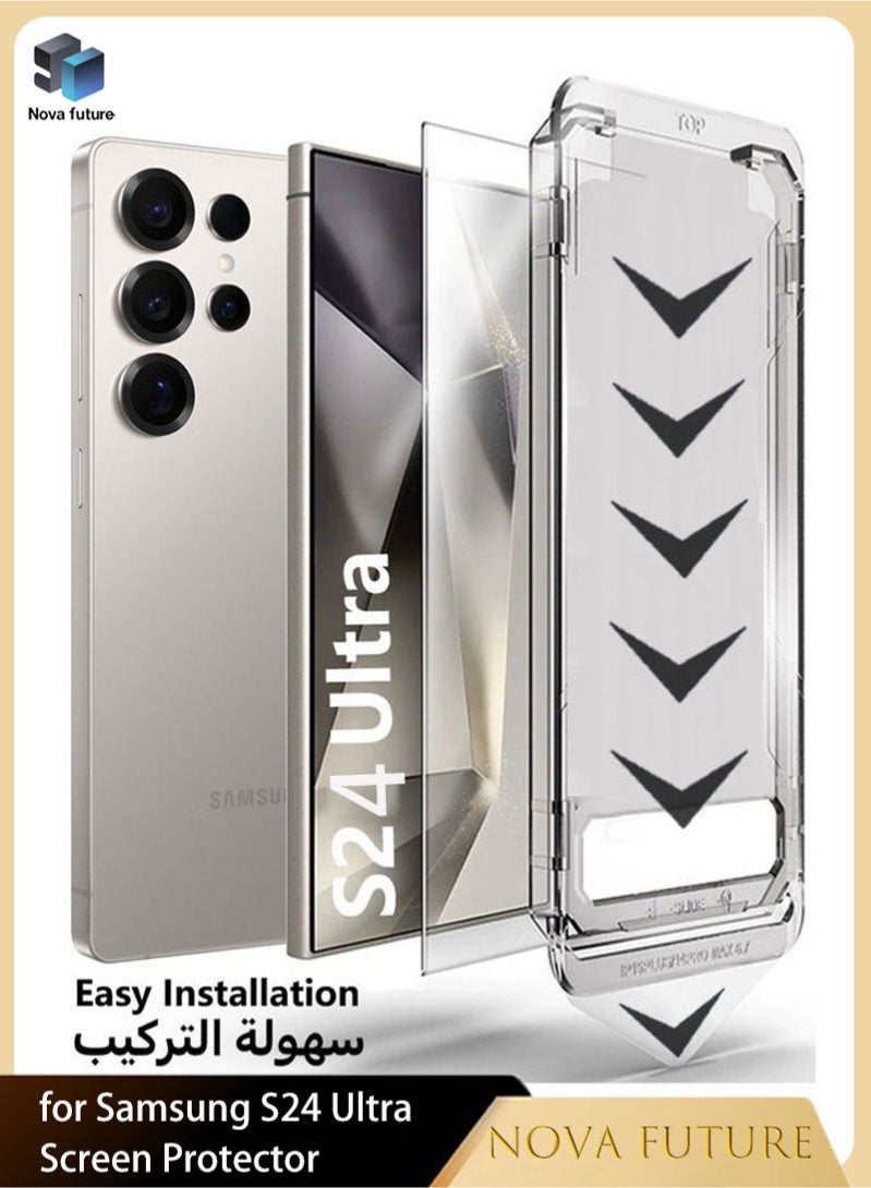 Nova future Samsung Galaxy S24 Ultra Screen Protector, Auto Alignment, Easy Installation, Dust Free for S25 Ultra Screen Protector Tempered Glass, Fingerprint Support/Case Friendly - Image 1